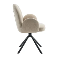Draaibare Eetkamerstoel Moon Beige