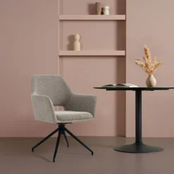 Draaibare Eetkamerstoel Tiernan Taupe