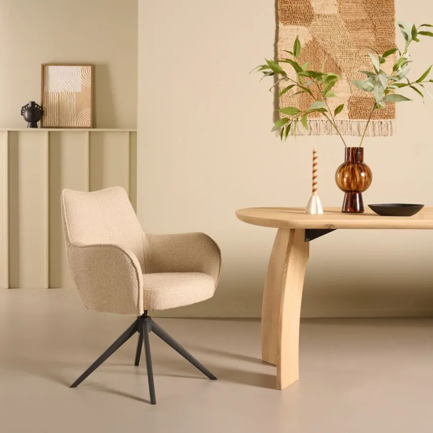 Draaibare Eetkamerstoel Tumba Beige