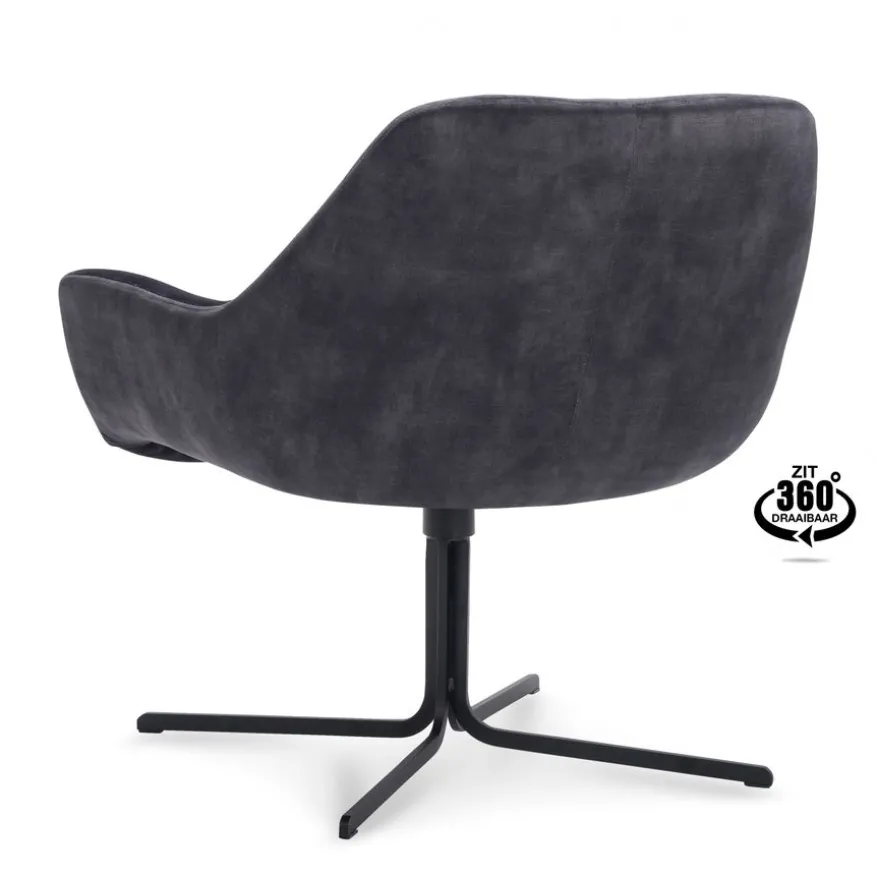 Draaifauteuil Vaals Donkergrijs