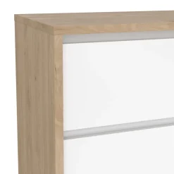 Dressoir Atlanta Eiken / Hoogglans Wit - 119x84x48 cm