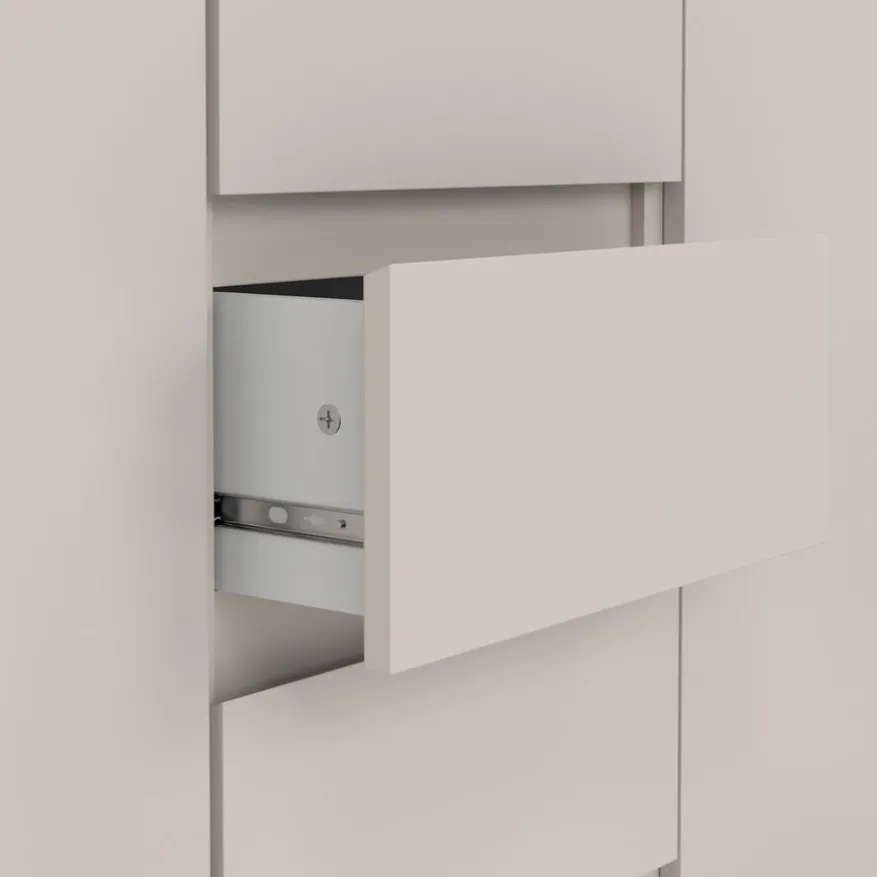 Dressoir Luna Taupe / Eiken - 121x91x50 cm