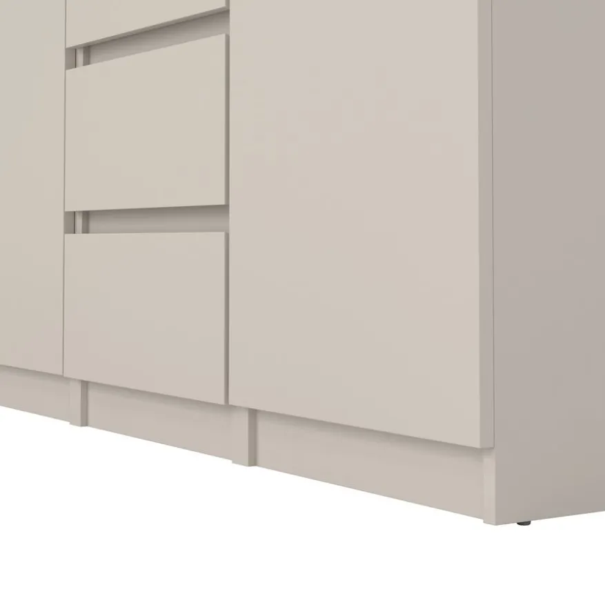 Dressoir Luna Taupe / Eiken - 121x91x50 cm