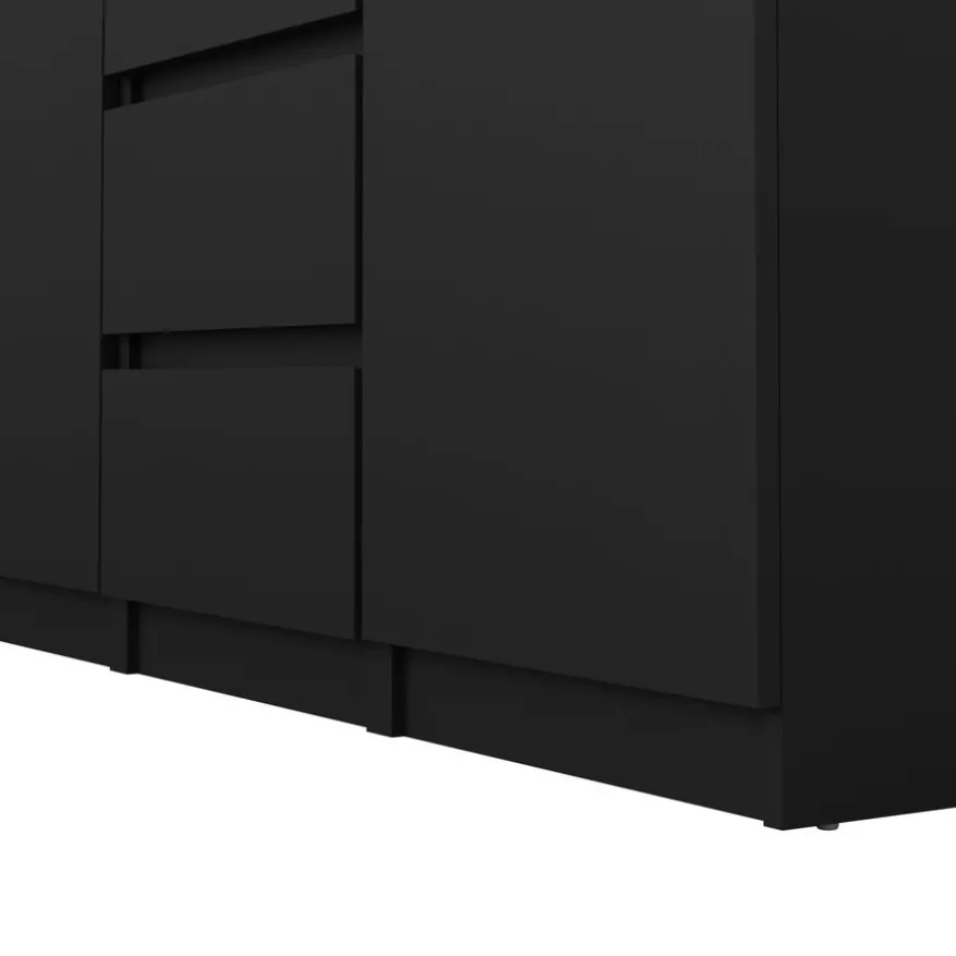 Dressoir Luna Zwart - 121x91x50 cm
