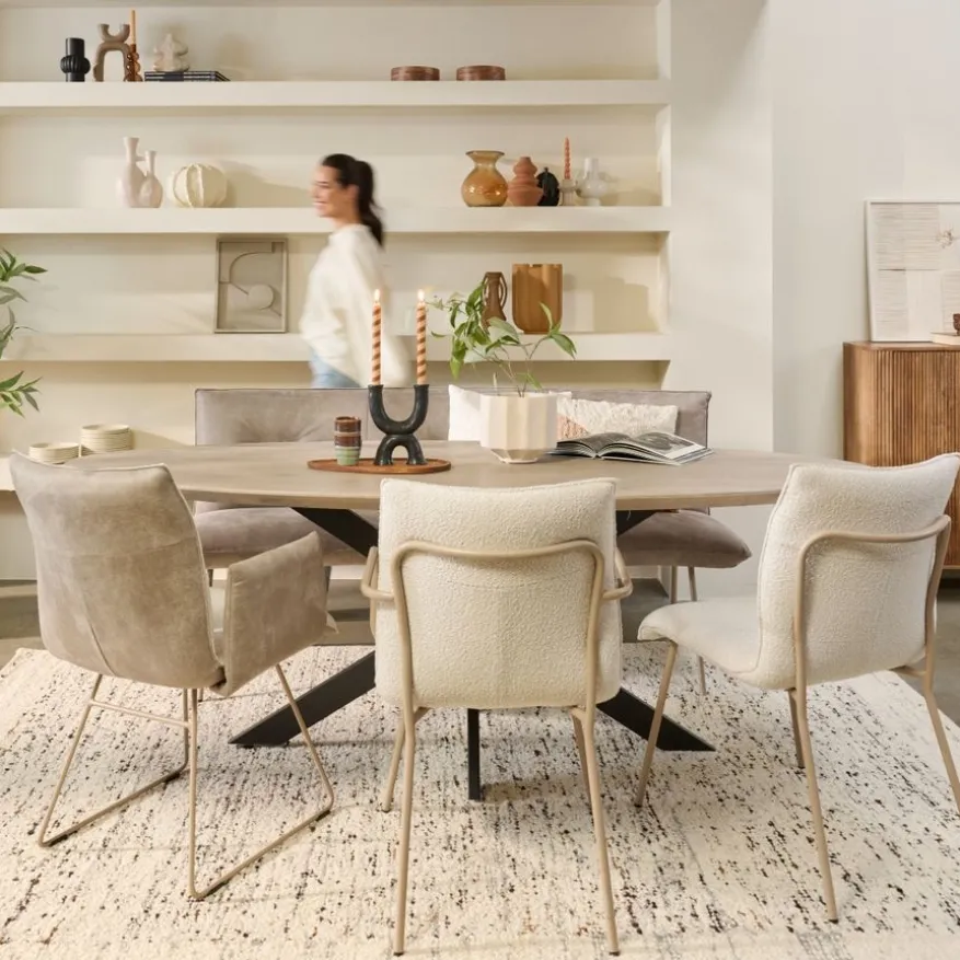 Eetkamerbank Trondheim Taupe - 180 cm