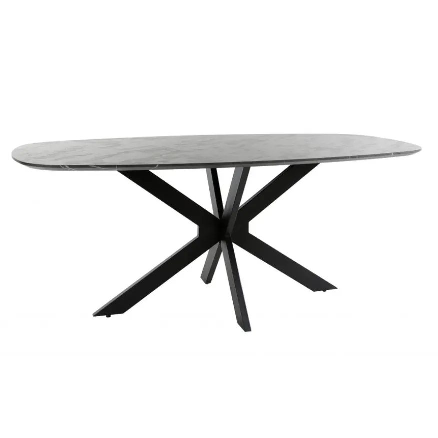 Eettafel Elval Donkergrijs - 180x90 cm