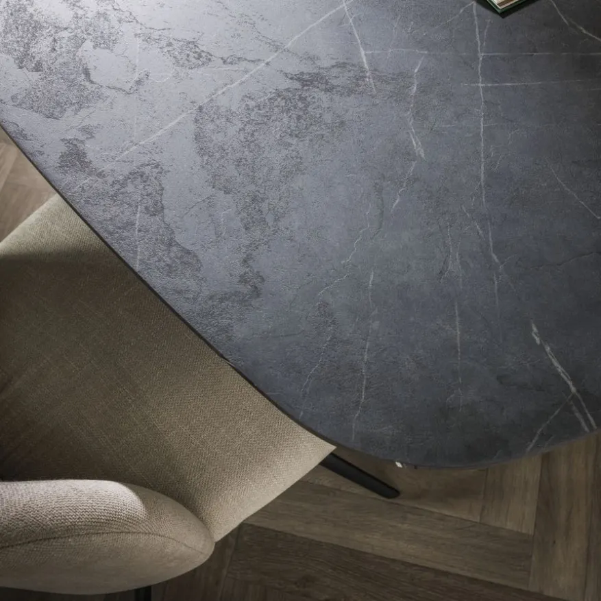 Eettafel Elval Donkergrijs - 180x90 cm