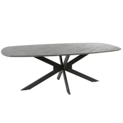 Eettafel Elval Donkergrijs - 215x105 cm