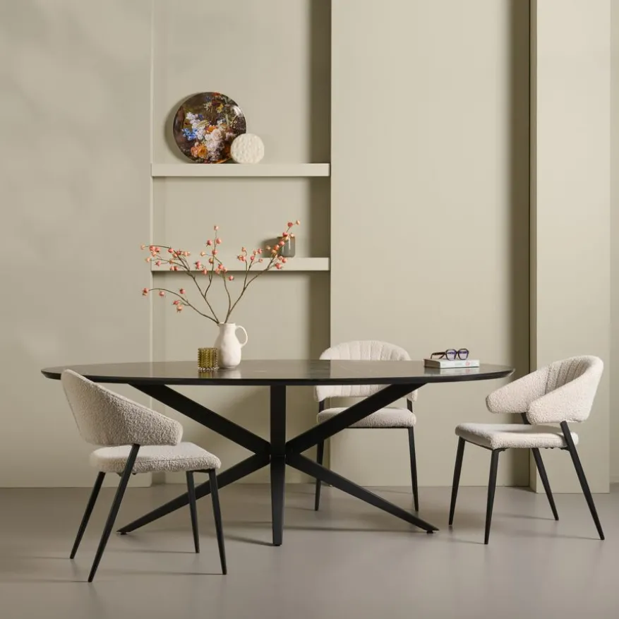Eettafel Enjoy Zwart - 220x120 cm