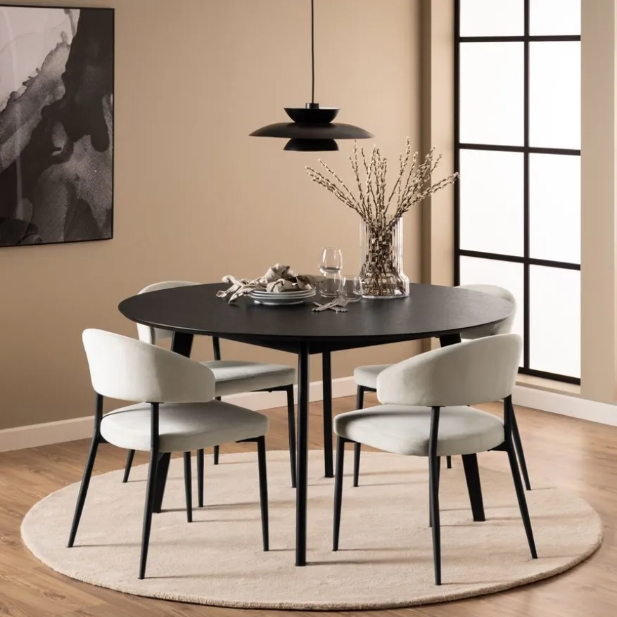 Eettafel Guss Zwart - Ø 140 cm