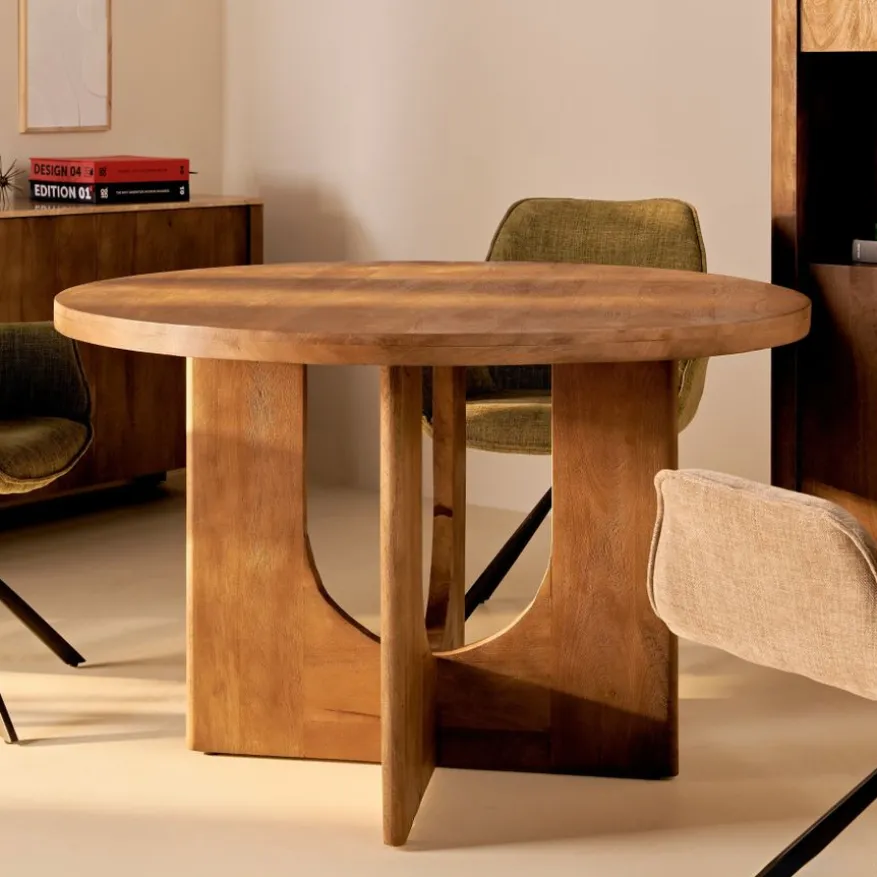 Eettafel Liam Kastanjebruin - Ø 150 cm