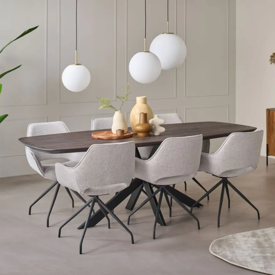 Eettafel Viborg Donkerbruin - 220x100 cm