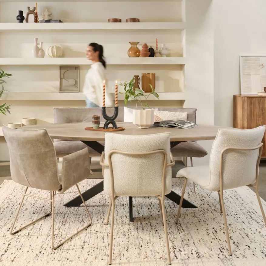 Eettafel Viborg Naturel - 220x110 cm