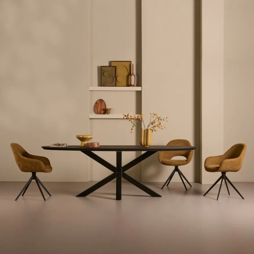 Eettafel Viborg Zwart - 240x110 cm