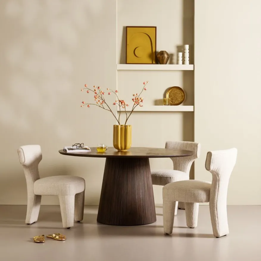 Eettafel Viktor Donkerbruin - Ø 120 cm
