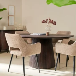 Eettafel Viktor Donkerbruin - Ø 120 cm