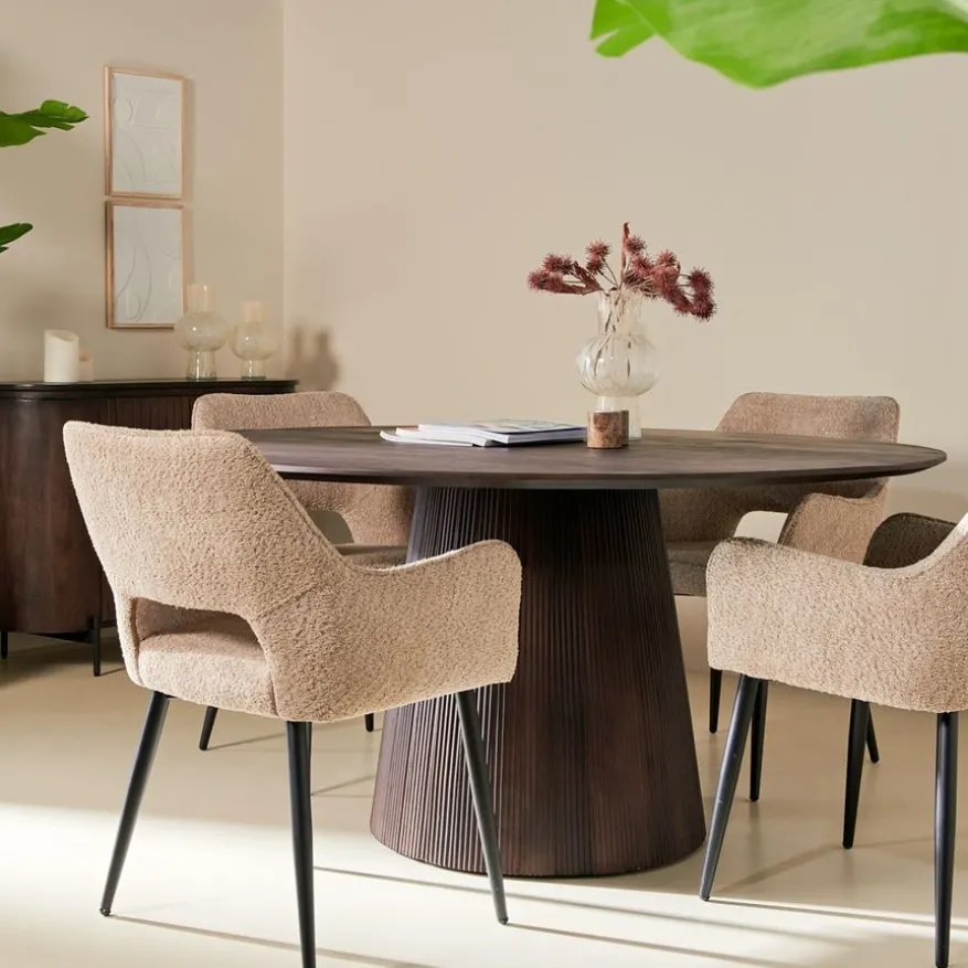 Eettafel Viktor Donkerbruin - Ø 120 cm