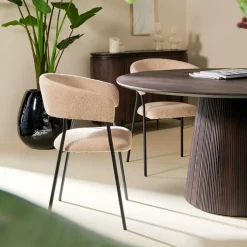 Eettafel Viktor Donkerbruin - Ø 120 cm