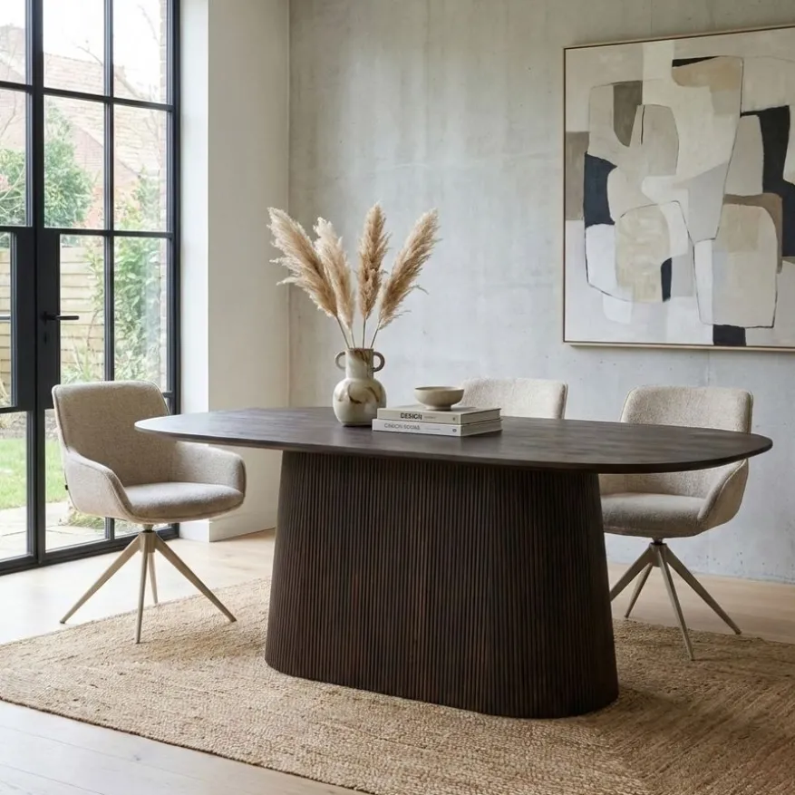 Eettafel Viktor Donkerbruin - 180x100 cm