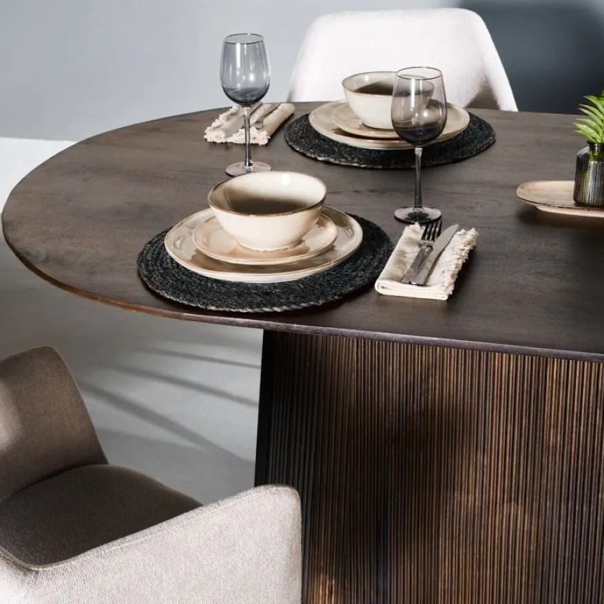 Eettafel Viktor Donkerbruin - 180x100 cm