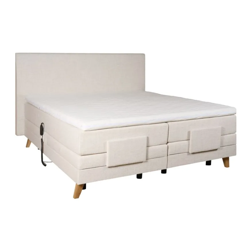 Elektrische Boxspring Madrid Naturel - 180x200 cm