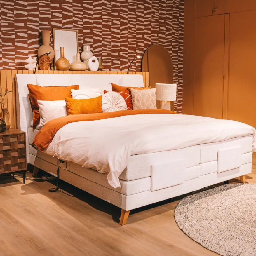 Elektrische Boxspring Madrid Naturel - 180x200 cm