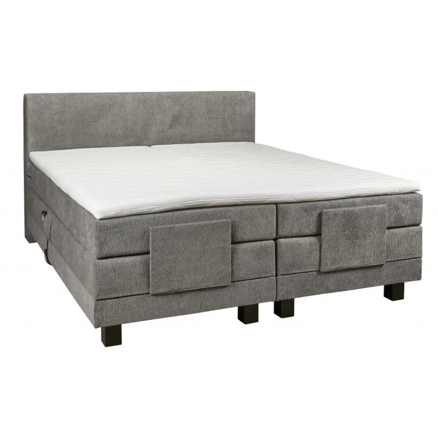 Elektrische Boxspring Sevilla Grijs - 180x200 cm
