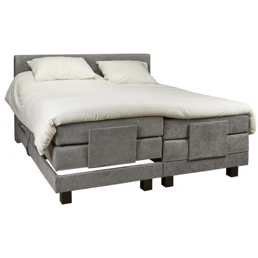 Elektrische Boxspring Sevilla Grijs - 180x200 cm