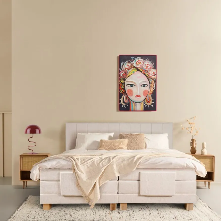 Elektrische Boxspring Valencia Beige - 180x200 cm