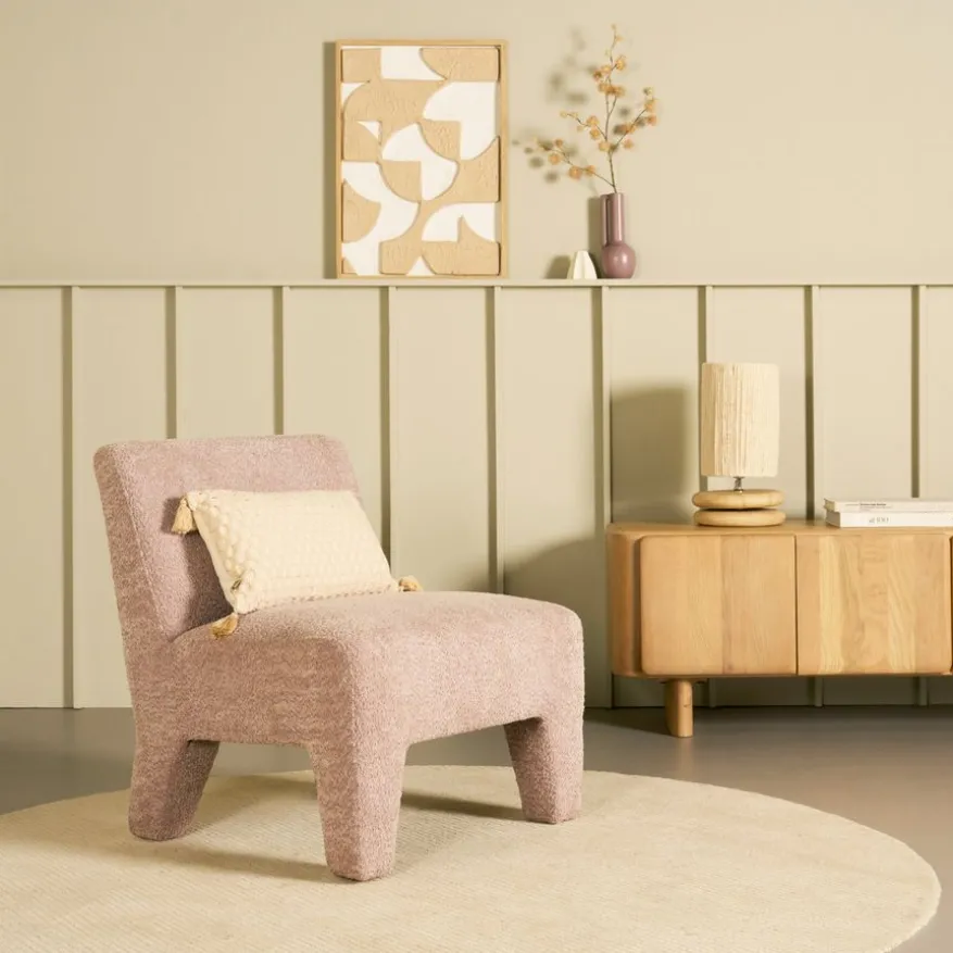 Fauteuil Leeds Roze