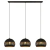Hanglamp Cabot Zwart - 3 x E27 -  140 cm breed
