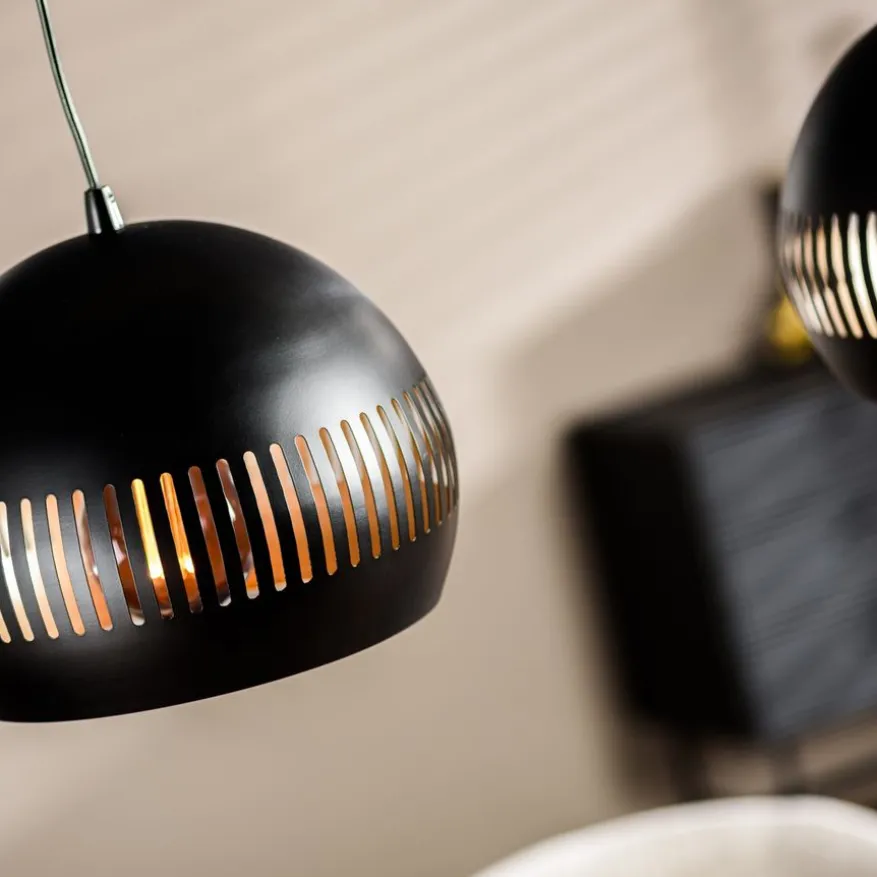 Hanglamp Cabot Zwart - 3 x E27 - 140 cm breed