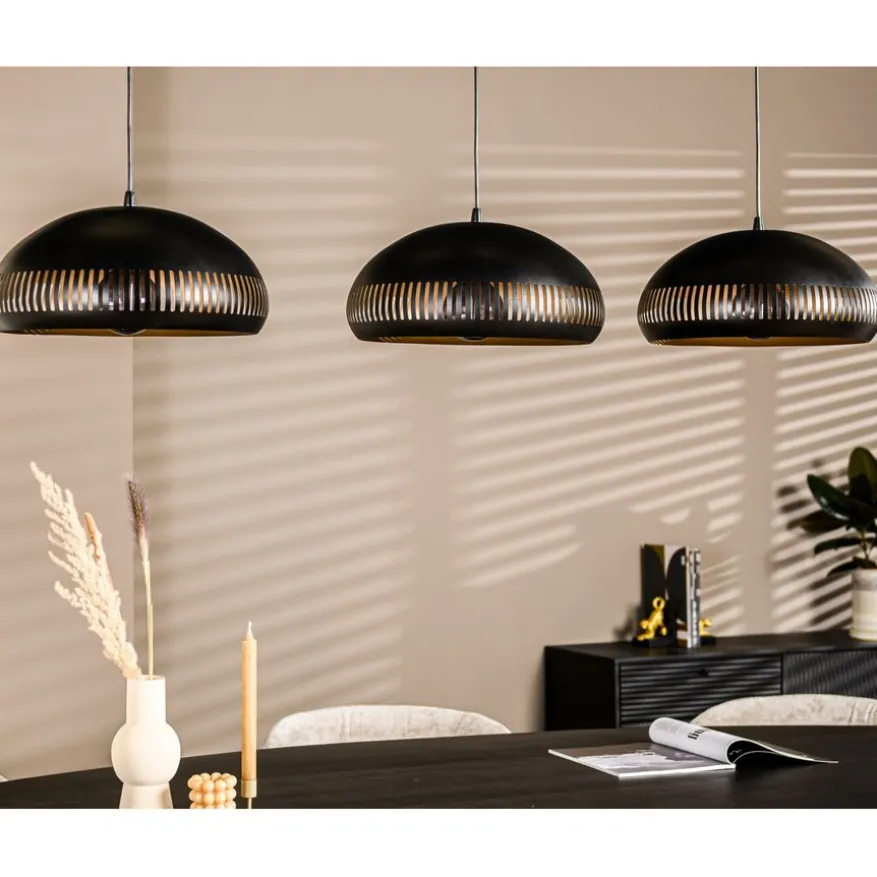 Hanglamp Cabot Zwart - 3 x E27 - 150 cm breed