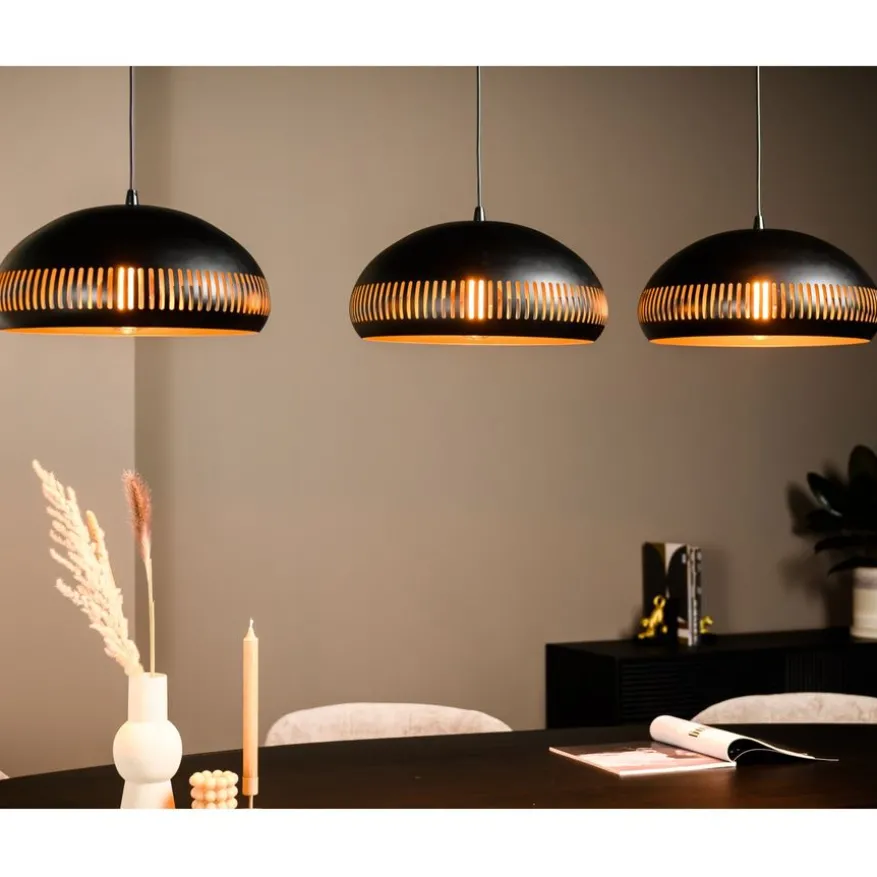 Hanglamp Cabot Zwart - 3 x E27 - 150 cm breed