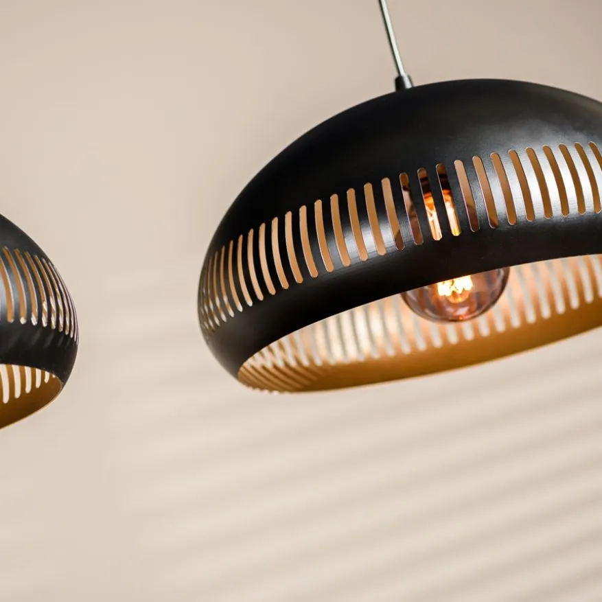 Hanglamp Cabot Zwart - 3 x E27 - 150 cm breed