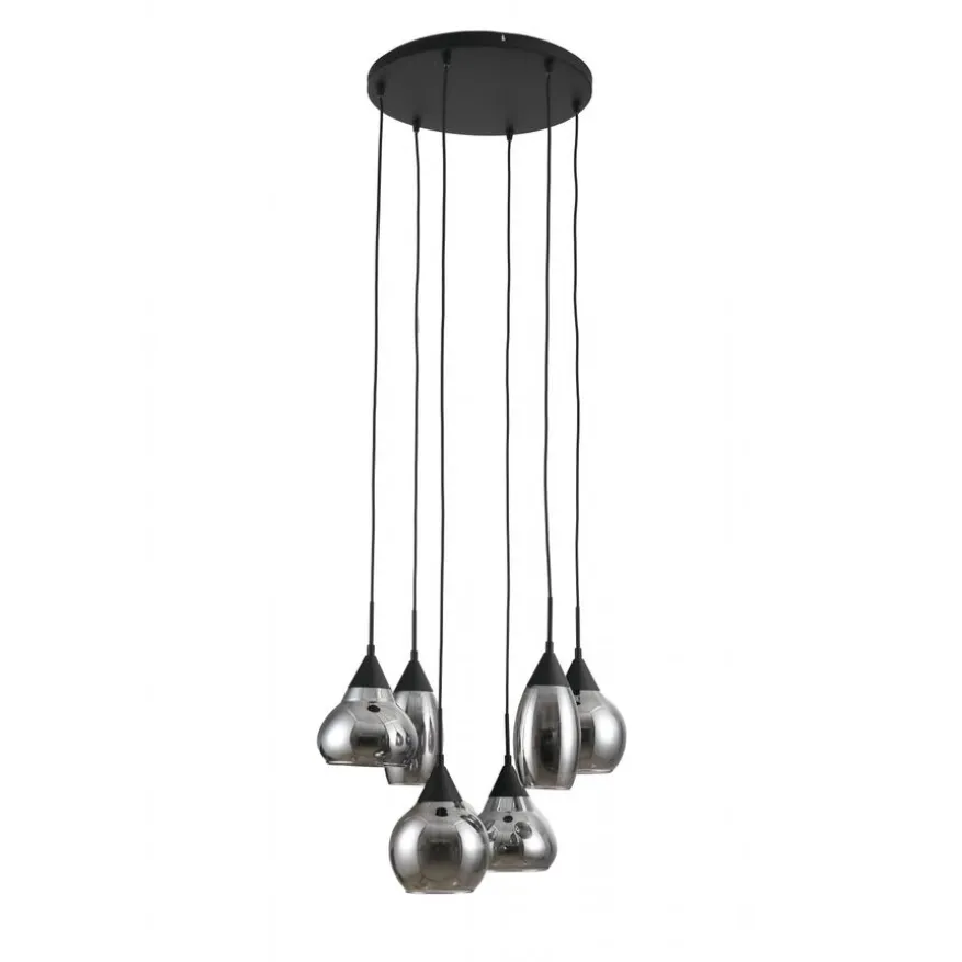 Hanglamp Oriel Zwart - 6 x E27 - Ø 45 cm