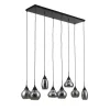 Hanglamp Oriel Zwart - 8 x E27 - 120 cm breed
