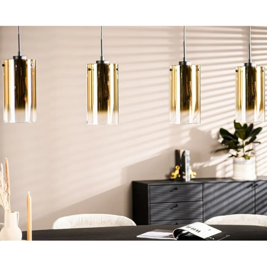 Hanglamp Yvet Goud - 4 x E27 - 120 cm breed