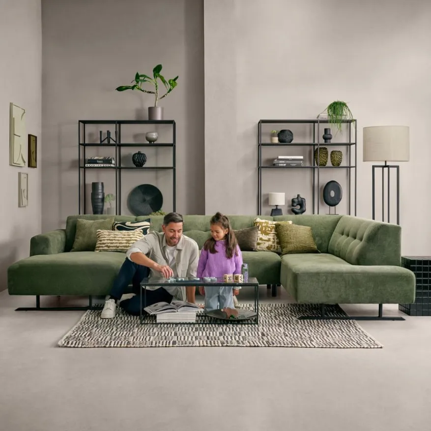 Hoekbank Chester Divan Rechts Groen