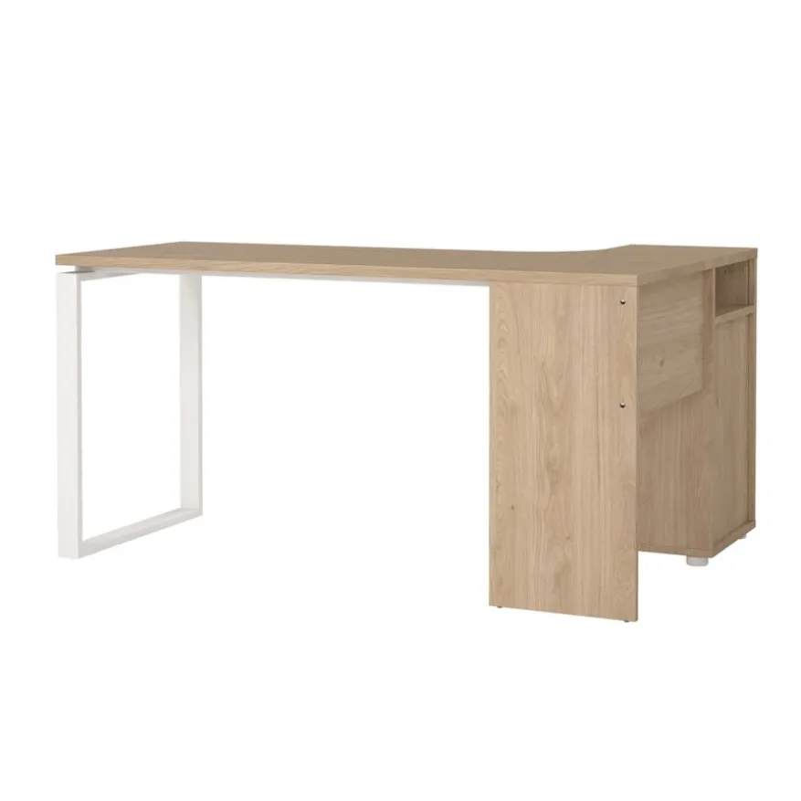 Hoekbureau Bram Eiken / Wit - 150x76x100 cm