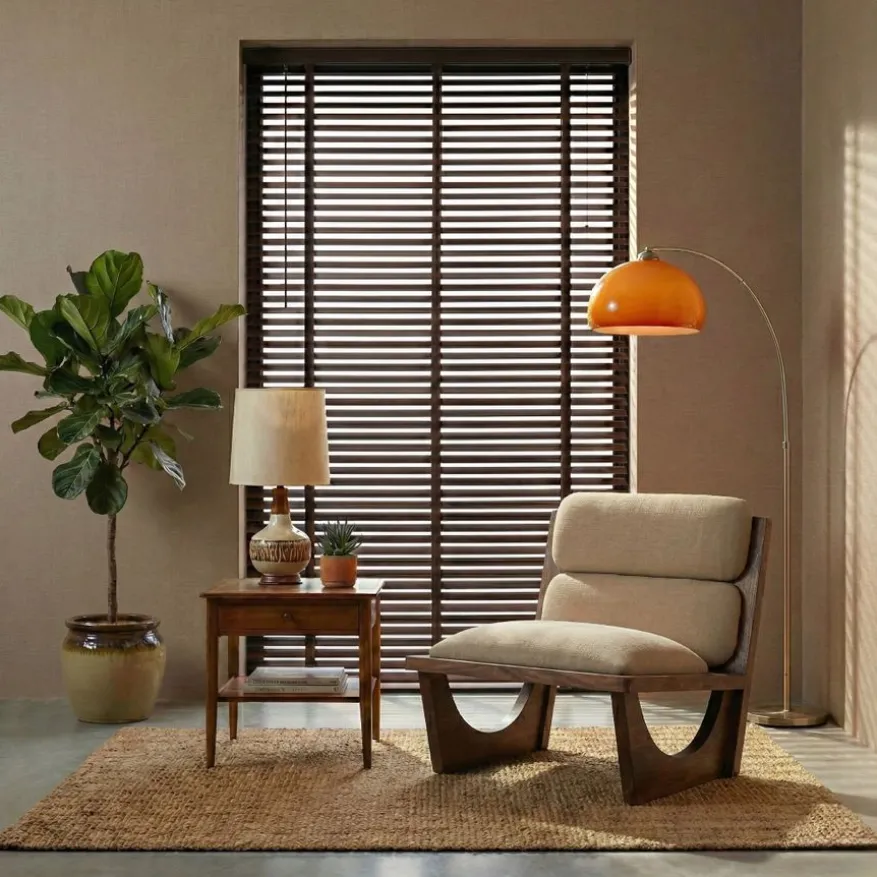 Houten Jaloezie Bruin - 120x210 cm