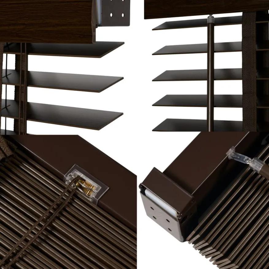 Houten Jaloezie Bruin - 120x210 cm