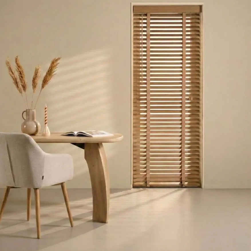 Houten Jaloezie Naturel - 80x210 cm