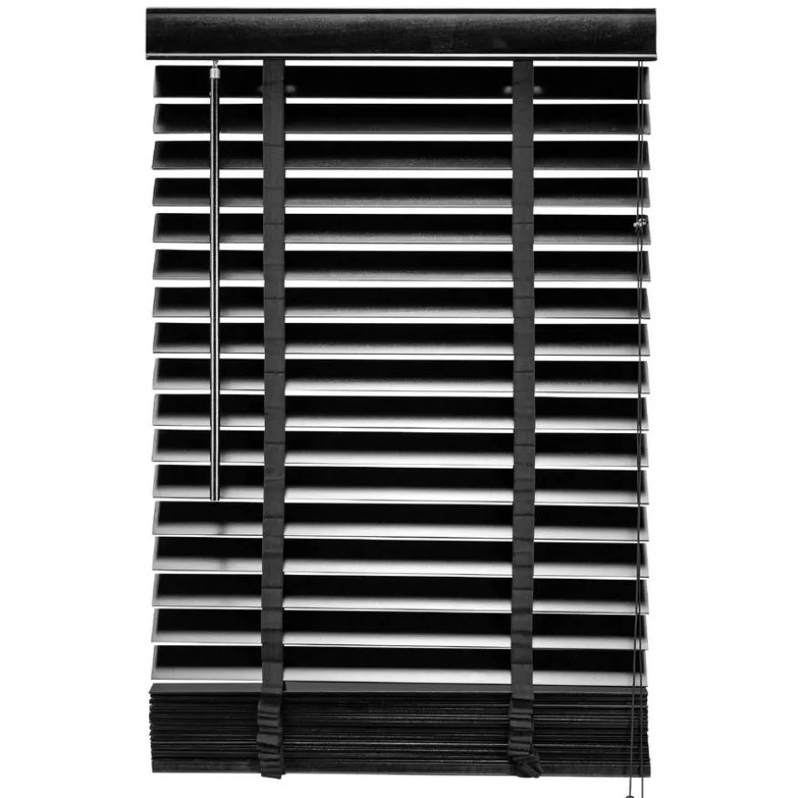 Houten Jaloezie Zwart - 60x130 cm