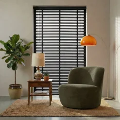 Houten Jaloezie Zwart - 140x210 cm