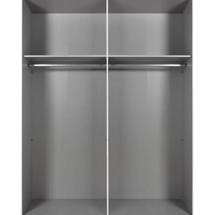 Kledingkast Aalst Donkergrijs Spiegel - 180x210x65 cm