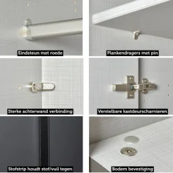 Kledingkast Aalst Taupe - 180x210x65 cm