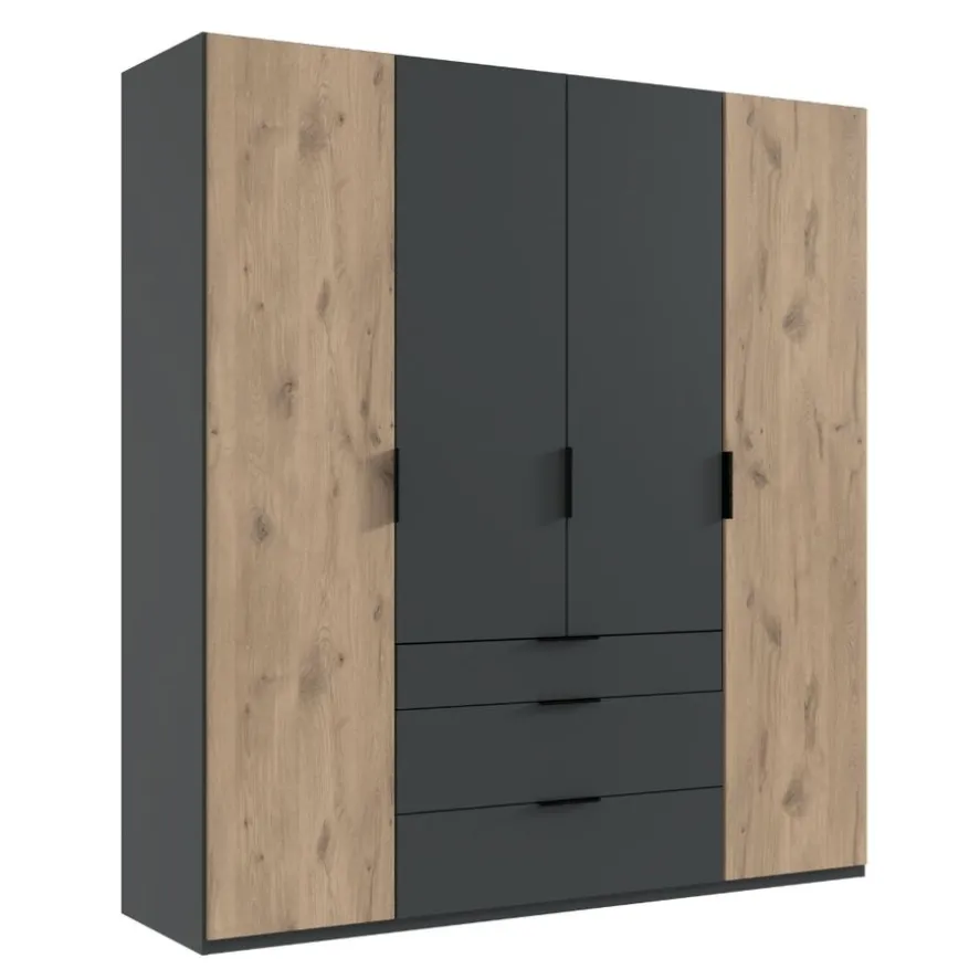 Kledingkast Almera Grafiet - 200x216x58 cm