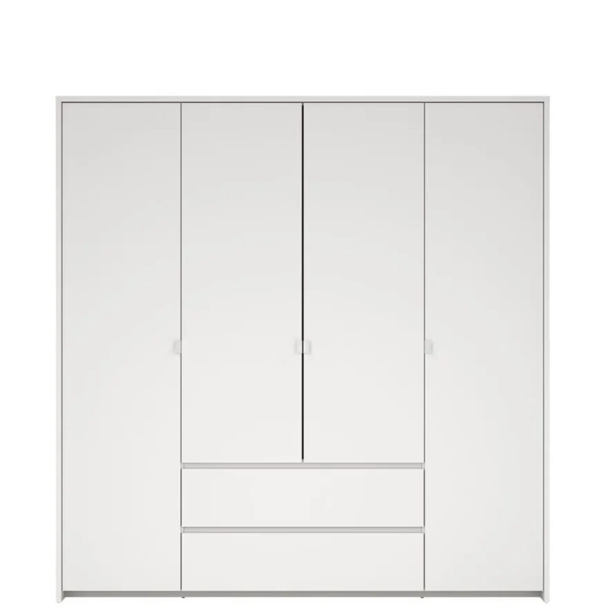 Kledingkast Atlanta Wit - 197x202x58 cm