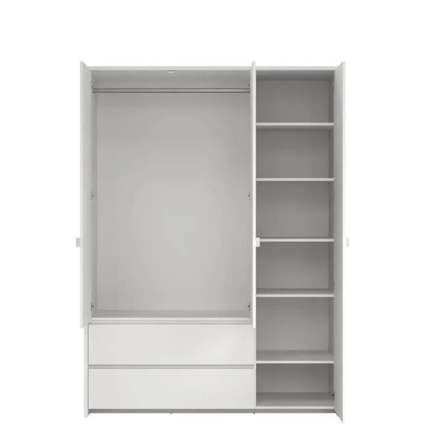 Kledingkast Atlanta Wit - 149x202x58 cm
